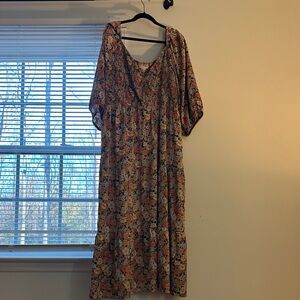 Plus Size Elegant Floral Maxi Dress